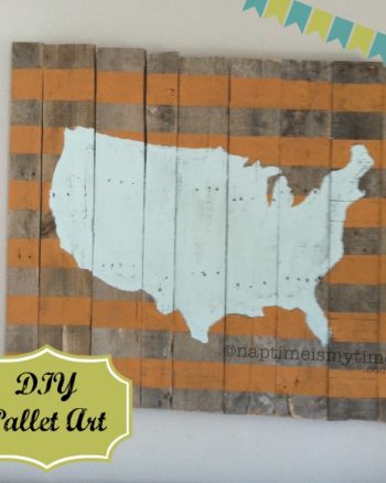 This DIY Pallet Art USA Map is easy to make! Check out emilystephens.com for the tutorial!