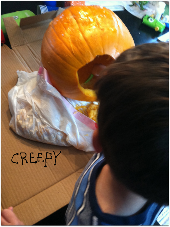 Cleaning the Pumpkin #PumpkinMastersKit #ad