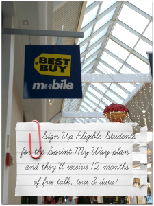 Check out this great deal at Best Buy Mobile for the Sprint #APlusPlan. Students can get one year of service free! #shop #cbias