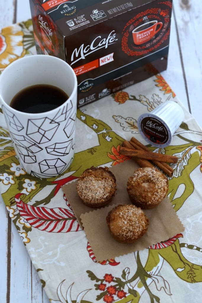 This delicious two bite coffee cake muffin recipe pairs well with new McCafé Coffee available at your local Walmart. #McCafeMyWay #ad