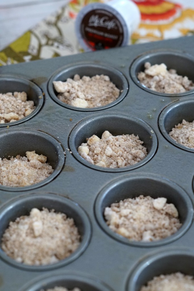 This delicious two bite coffee cake muffin recipe pairs well with a hot cup of coffee and takes just minutes to prepare! 