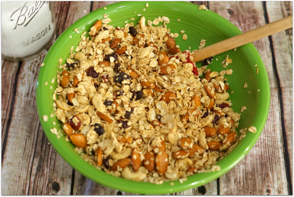 Prepping for a road trip? Bring along this healthy and simple homemade granola recipe. #DropShopAndOil #ad