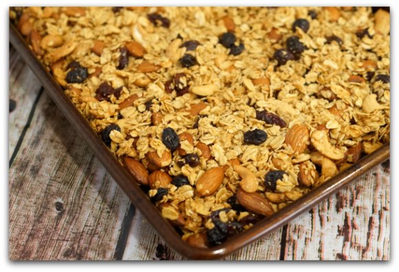 Prepping for a road trip? Bring along this healthy and simple homemade granola recipe. #DropShopAndOil #ad