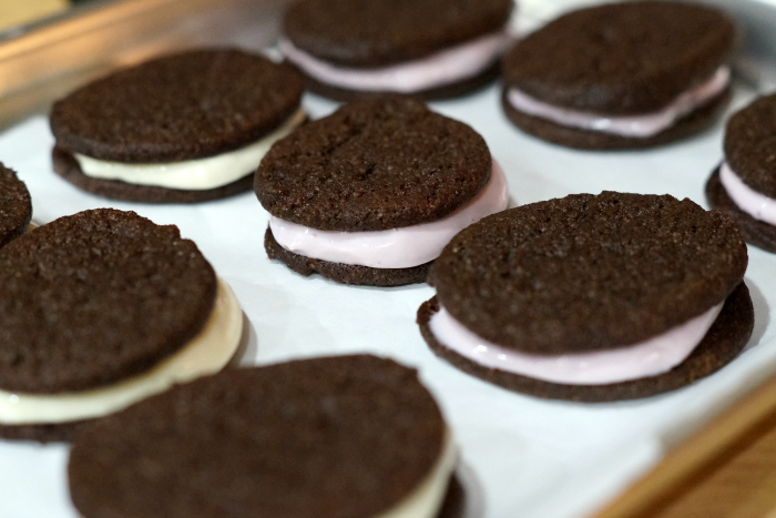 Follow this recipe for Homemade Chocolate Wafer Cookies to make a delicious frozen treat with Muller Yogurt. #MullerMoment #ad