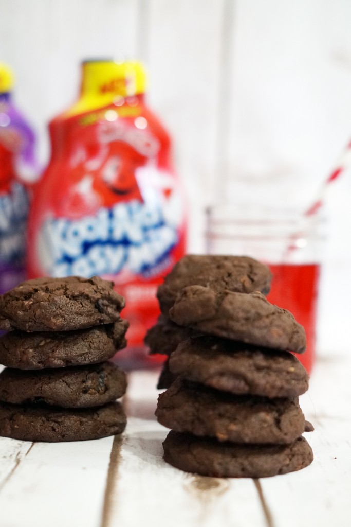 Drop everything and make this recipe for double chocolate cherry cookies today! Your tastebuds will thank you. #PourMoreFun #ad