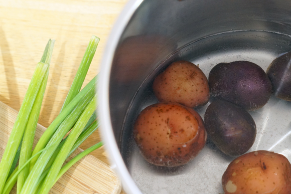 #AD This easy potato salad recipe is perfect for summer picnics. Grab your red, white, and blue potatoes and let's get cooking' #SummerYum