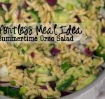 Looking for an #EffortlessMeal idea - pair this delicious orzo salad with fully cooked rotisserie chicken #ad