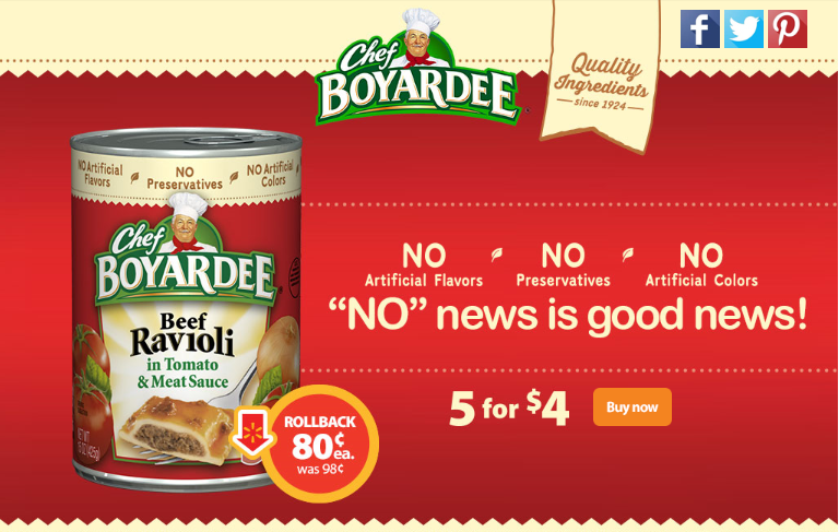 Great savings on Chef Boyardee! ad #SaveOnChef