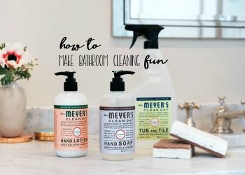 Follow these easy tips to make bathroom cleaning fun! #ad